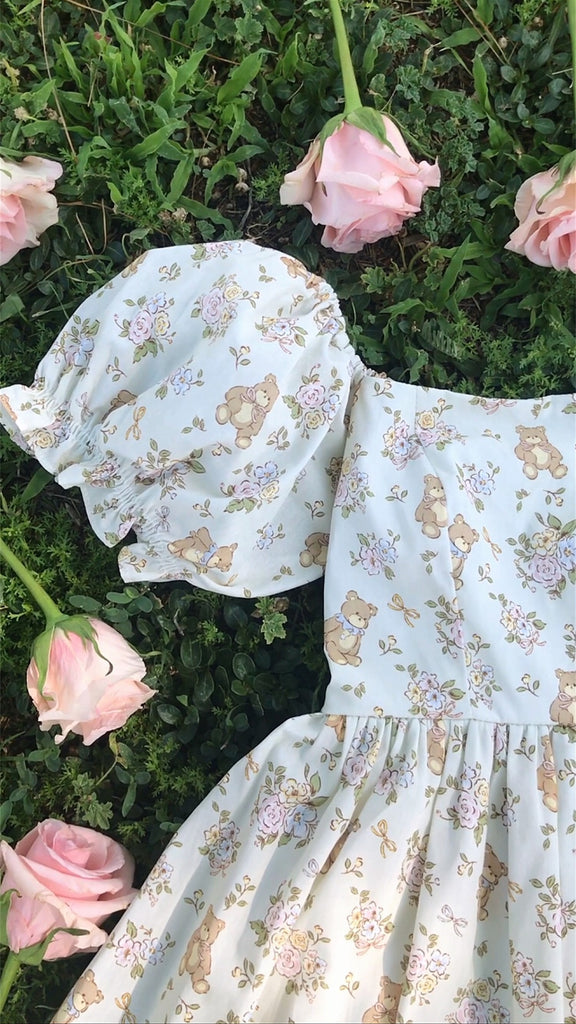 Secret Garden Teddy Puff Dress