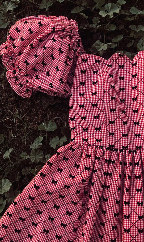 Candy Cane Kisses Scallop Dress