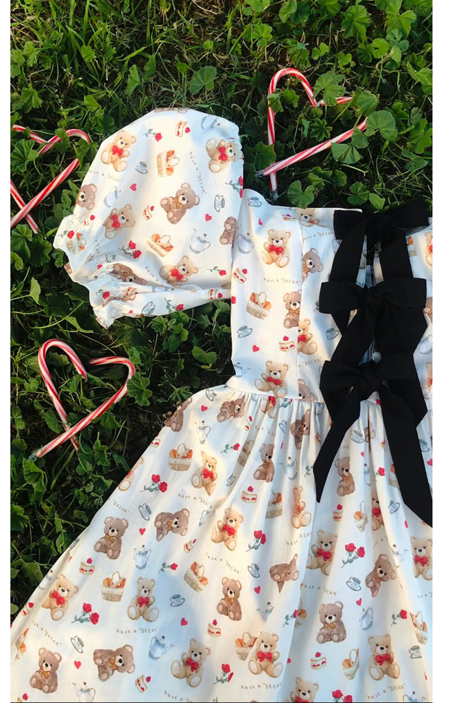 Teddy Tea Party Mini Dress (Shorter Length)