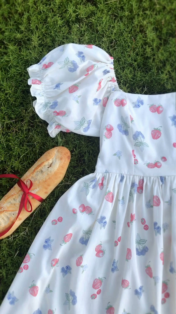 Berry Sweet Puff Dress