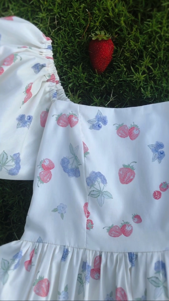 Berry Sweet Puff Dress