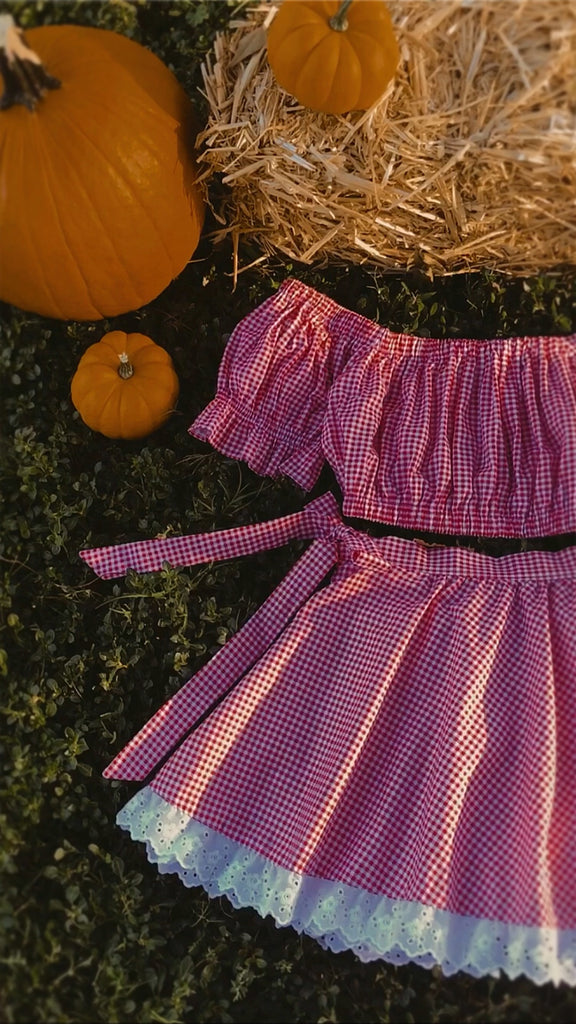 Candy Apple 2 Piece Mini Dress (Shorter Length)