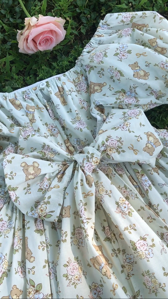 Secret Garden Teddy Puff Dress