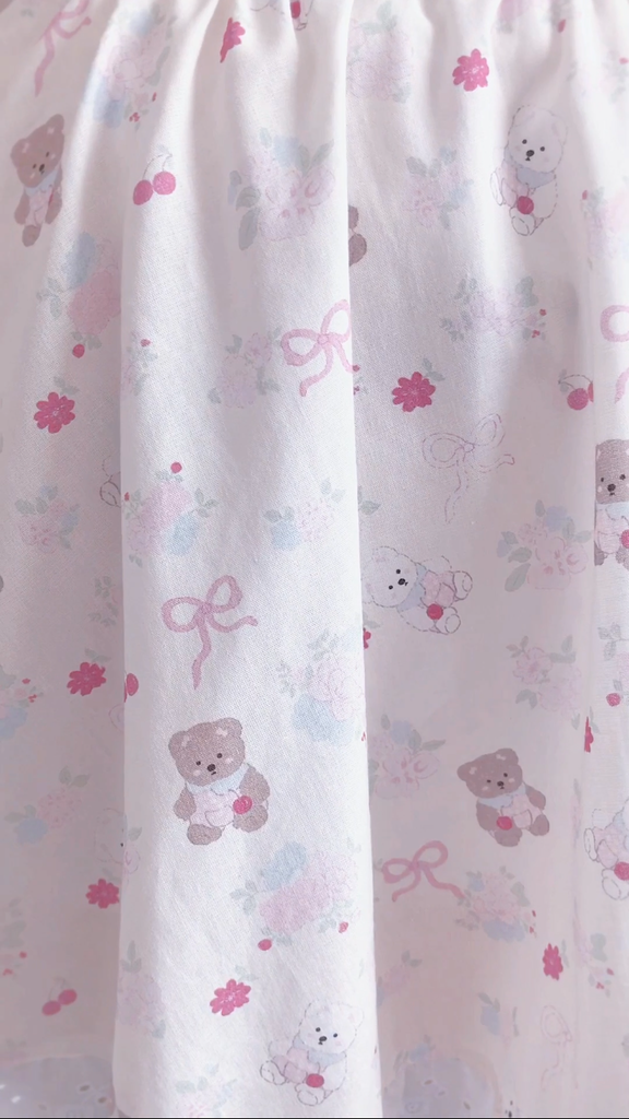 Beary Sweet Bows 2 Piece Mini Dress (Shorter Length)