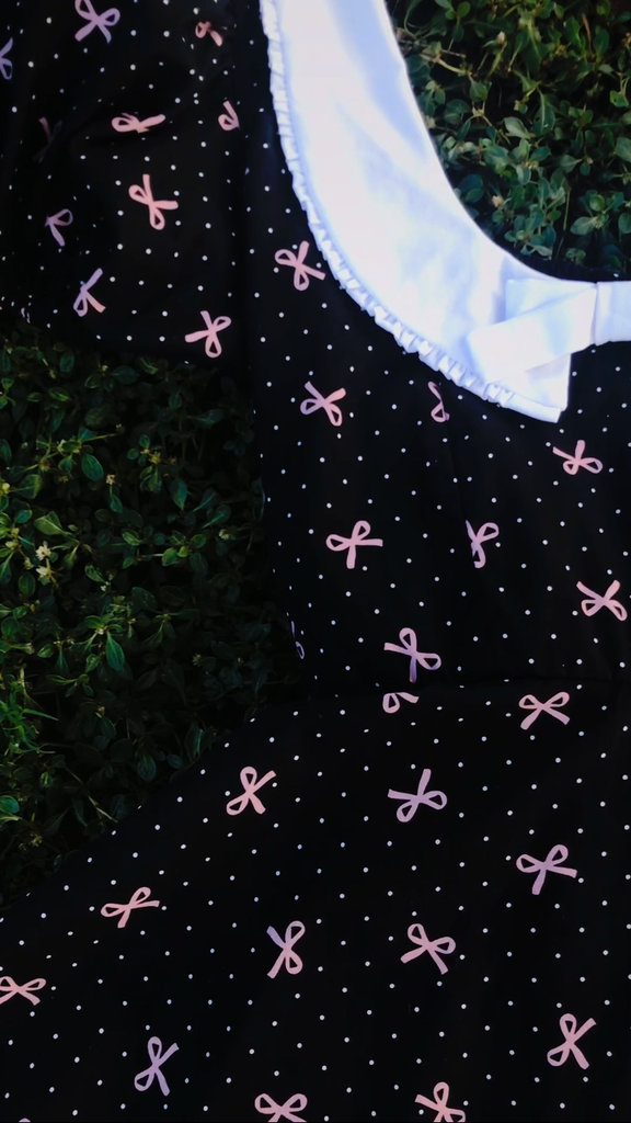 Bewitching Bows Mini Dress (Shorter Length)