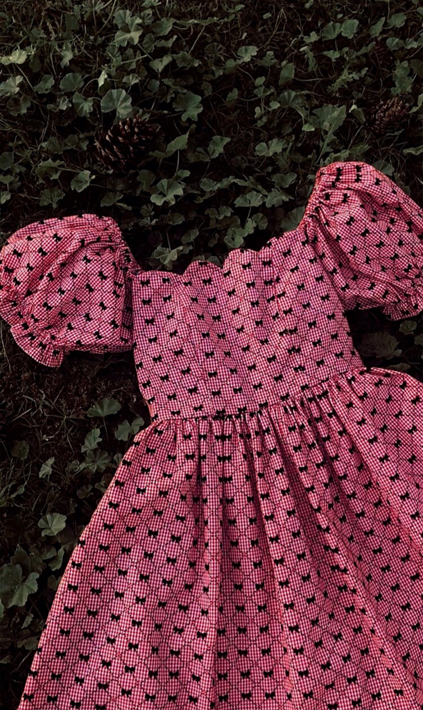 Candy Cane Kisses Scallop Dress