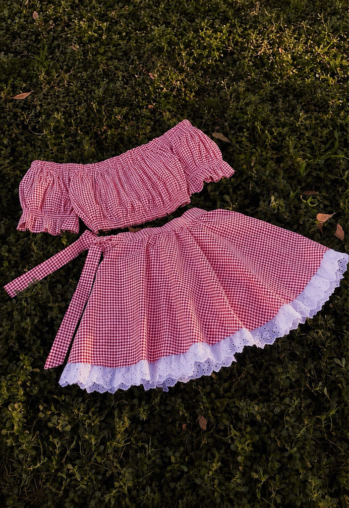 Candy Apple 2 Piece Mini Dress (Shorter Length)