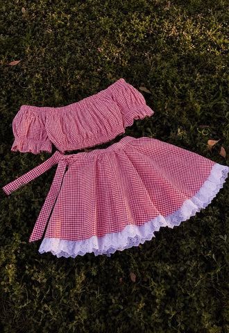 Candy Apple 2 Piece Mini Dress (Shorter Length)