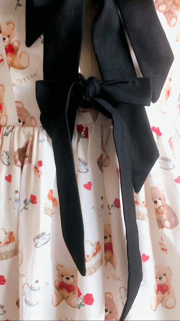 Teddy Tea Party Mini Dress (Shorter Length)