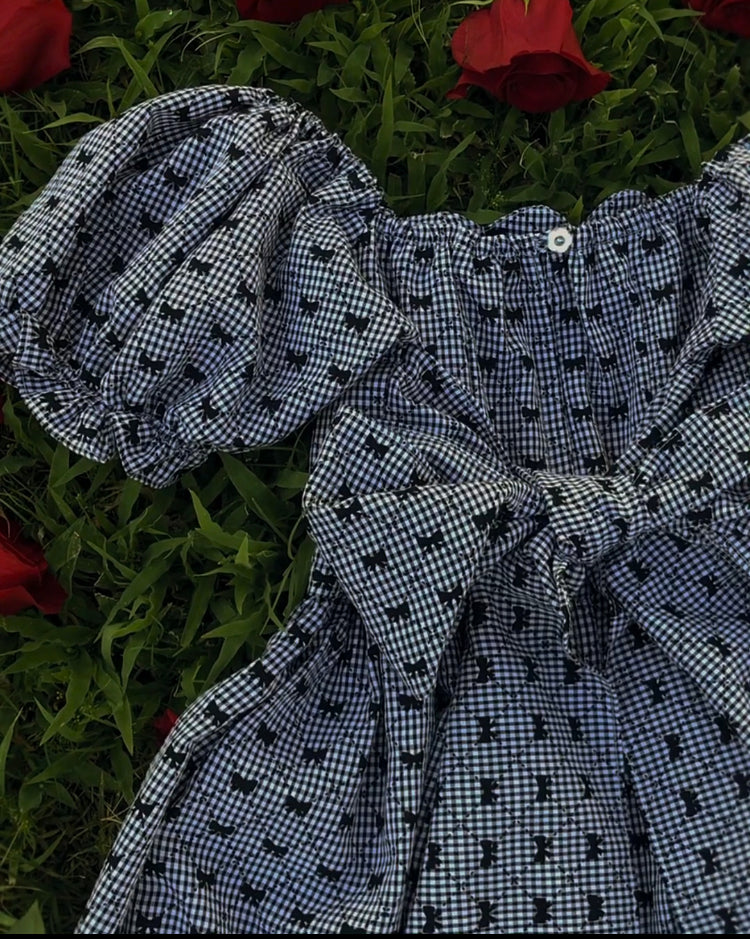 Enchanted Bows Scalloped Dress