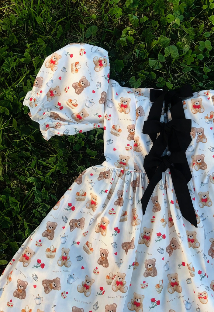 Teddy Tea Party Mini Dress (Shorter Length)