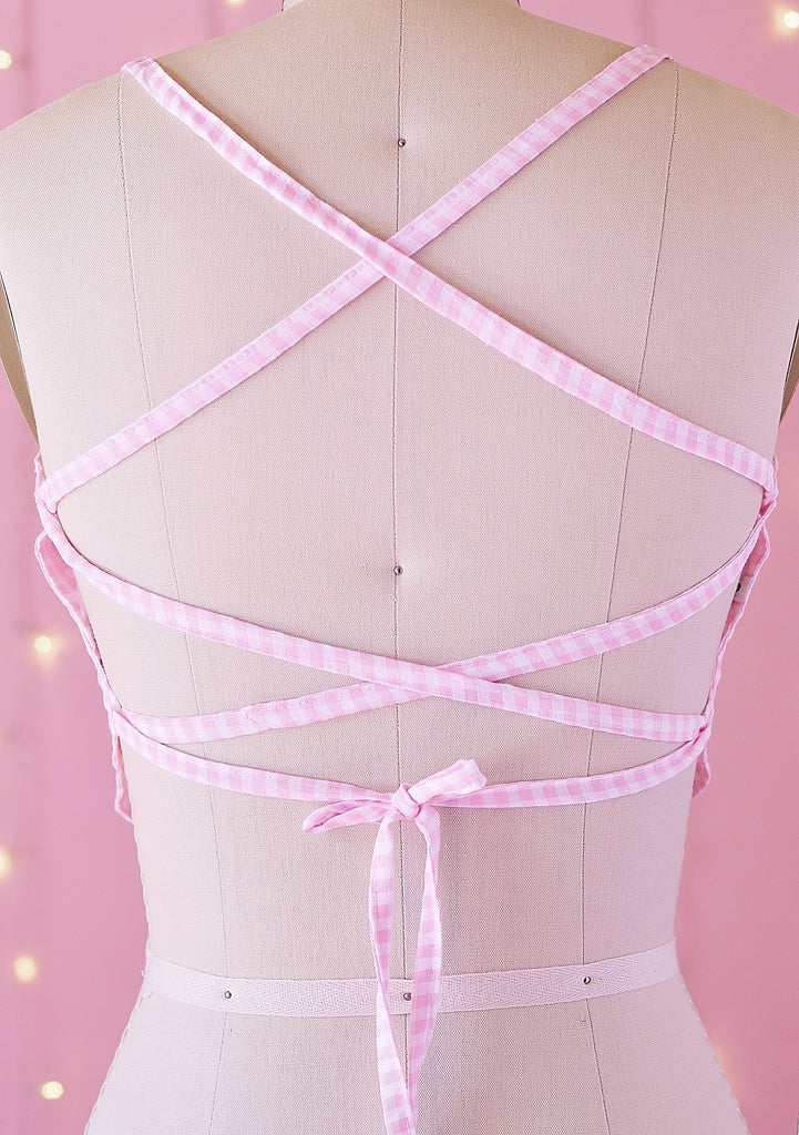 Summer Picnic Lace Up Back Top